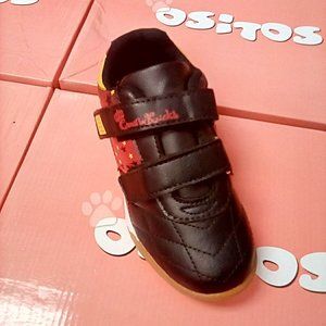 Black and red kids shoes size 3